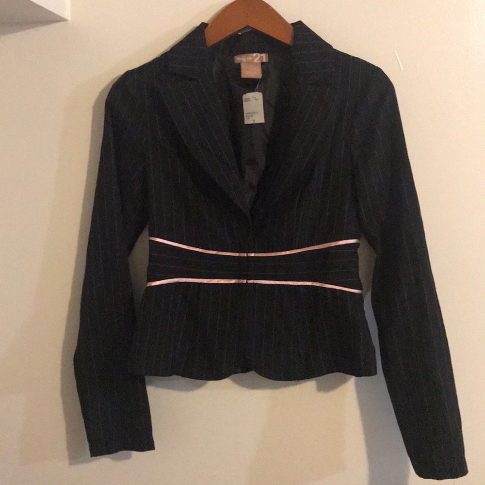 Y2K Pinstripes black and pink Suit Blazer